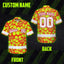 Hi Vis Team Hawaiian Shirt Reflective Tapes Orange Lime Flower Hi-Vis Hawaiian Shirt