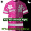 Hi Vis Team T Shirt Reflective Tapes Pink White Flower Hi-Vis T-Shirt
