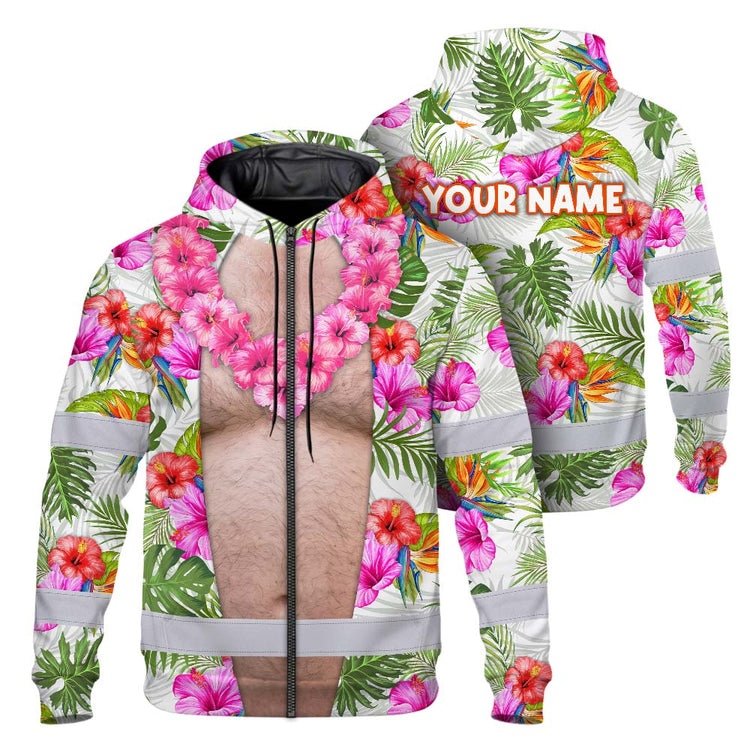 Funny Belly Hi-Vis Zip Hoodie