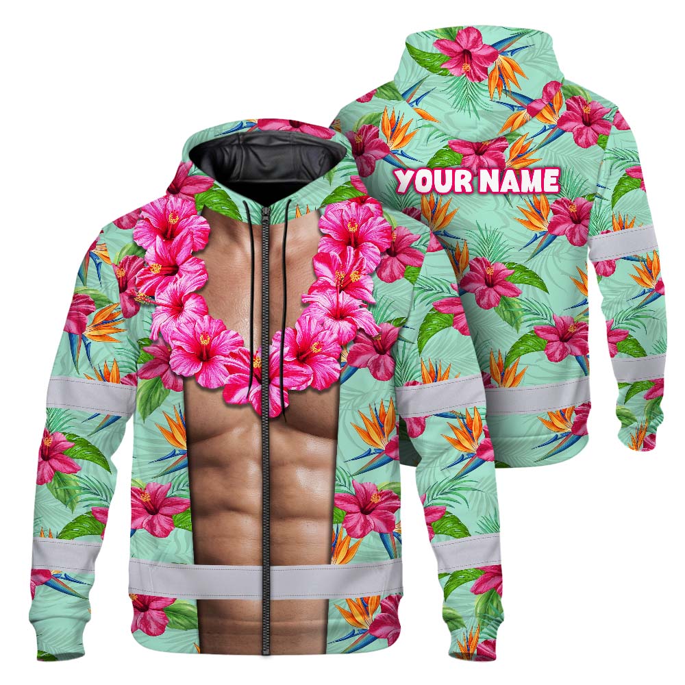 Funny Muscle 2 Hi-Vis Zip Hoodie