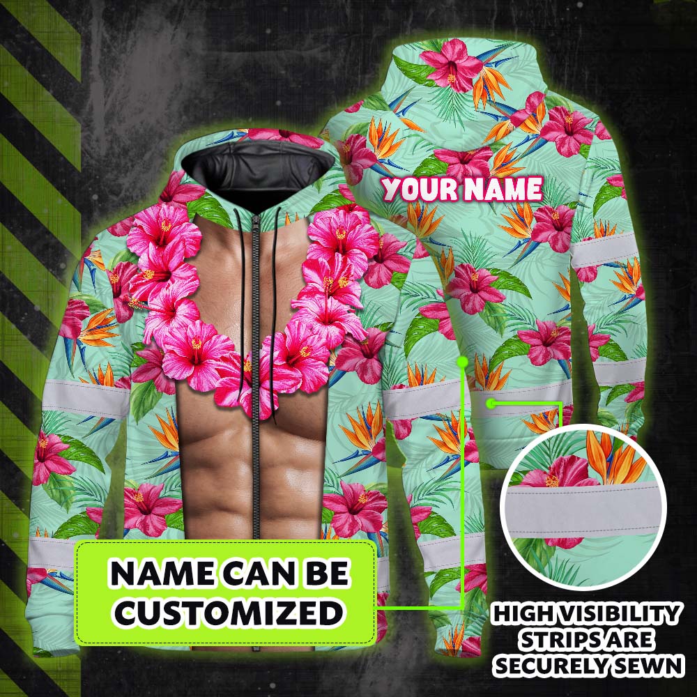 Funny Muscle 2 Hi-Vis Zip Hoodie