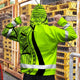 Green And Black Neon Hawaii Hi-Vis Zip Hoodie