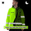 Green And Black Neon Hawaii Hi-Vis Zip Hoodie