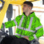 Green Black Neon Flowers Hi-Vis Zip Hoodie