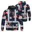 Hawaii Flamingo 2 Hi-Vis Zip Hoodie