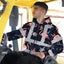 Hawaii Flamingo 2 Hi-Vis Zip Hoodie