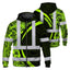Hi Vis Zip Hoodie Reflective Tapes Hi-Vis Zip Hoodie