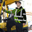 Hi Vis Zip Hoodie Reflective Tapes Hi-Vis Zip Hoodie