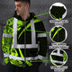Hi Vis Zip Hoodie Reflective Tapes Hi-Vis Zip Hoodie