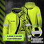 Lime And Black Neon Hawaii Hi-Vis Zip Hoodie