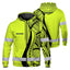 Lime And Black Neon Hawaii Hi-Vis Zip Hoodie
