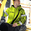 Lime And Black Neon Hawaii Hi-Vis Zip Hoodie