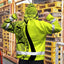 Lime And Black Neon Hawaii Hi-Vis Zip Hoodie