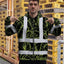 Lime Neon Flowers Hi-Vis Zip Hoodie