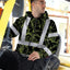 Lime Neon Flowers Hi-Vis Zip Hoodie