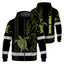 Lime Neon Hi-Vis Zip Hoodie