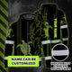 Lime Neon Hi-Vis Zip Hoodie