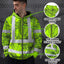 Orange Neon Flowers Hi-Vis Zip Hoodie