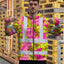 Pink Neon And Lime Flowers Hi-Vis Zip Hoodie