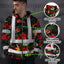 Red Neon Flowers Hi-Vis Zip Hoodie