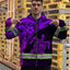 Violet Neon Turtle Hi-Vis Zip Hoodie
