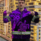 Violet Neon Turtle Hi-Vis Zip Hoodie