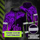 Violet Neon Turtle Hi-Vis Zip Hoodie
