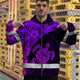Violet Neon Turtle Hi-Vis Zip Hoodie