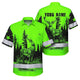 High Visibility Hawaiian Shirt Reflective Black And Green Neon Hunting Hi-Vis Hawaiian Shirt