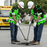Personalized High Visibility Hawaiian Shirt, Tie Dyed Collection safety Reflective Workwear for Men, Women
