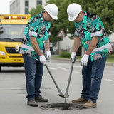 Reflective Hi Vis Mint Neon Hawaiian Shirt – Safety Workwear For Workers, Runners, Cyclists