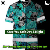 Reflective Hi Vis Mint Neon T Shirt – Safety Workwear For Workers, Runners, Cyclists